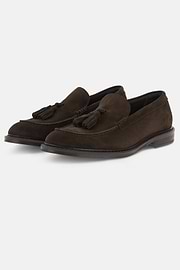 Loafers in Suede Leather, Dark brown, thumb, 3