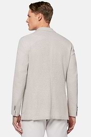 Beige Melange Linen/Cotton B Jersey Jacket, Sand, hi-res
