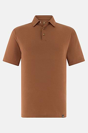 Polo Shirt In Stretch Supima Cotton, Rust, thumb, 5