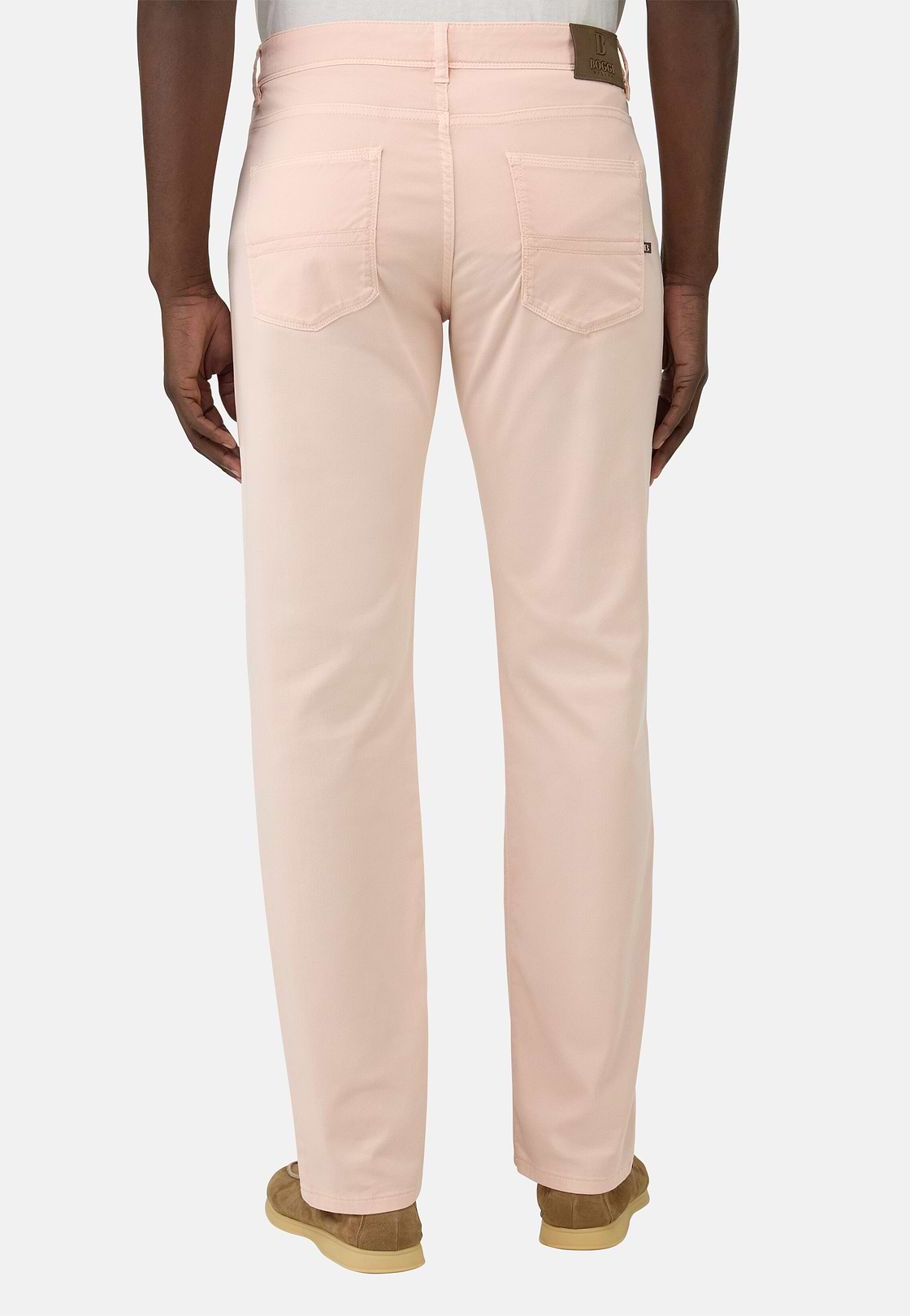 Stretch Cotton/Tencel Jeans, Pink, hi-res