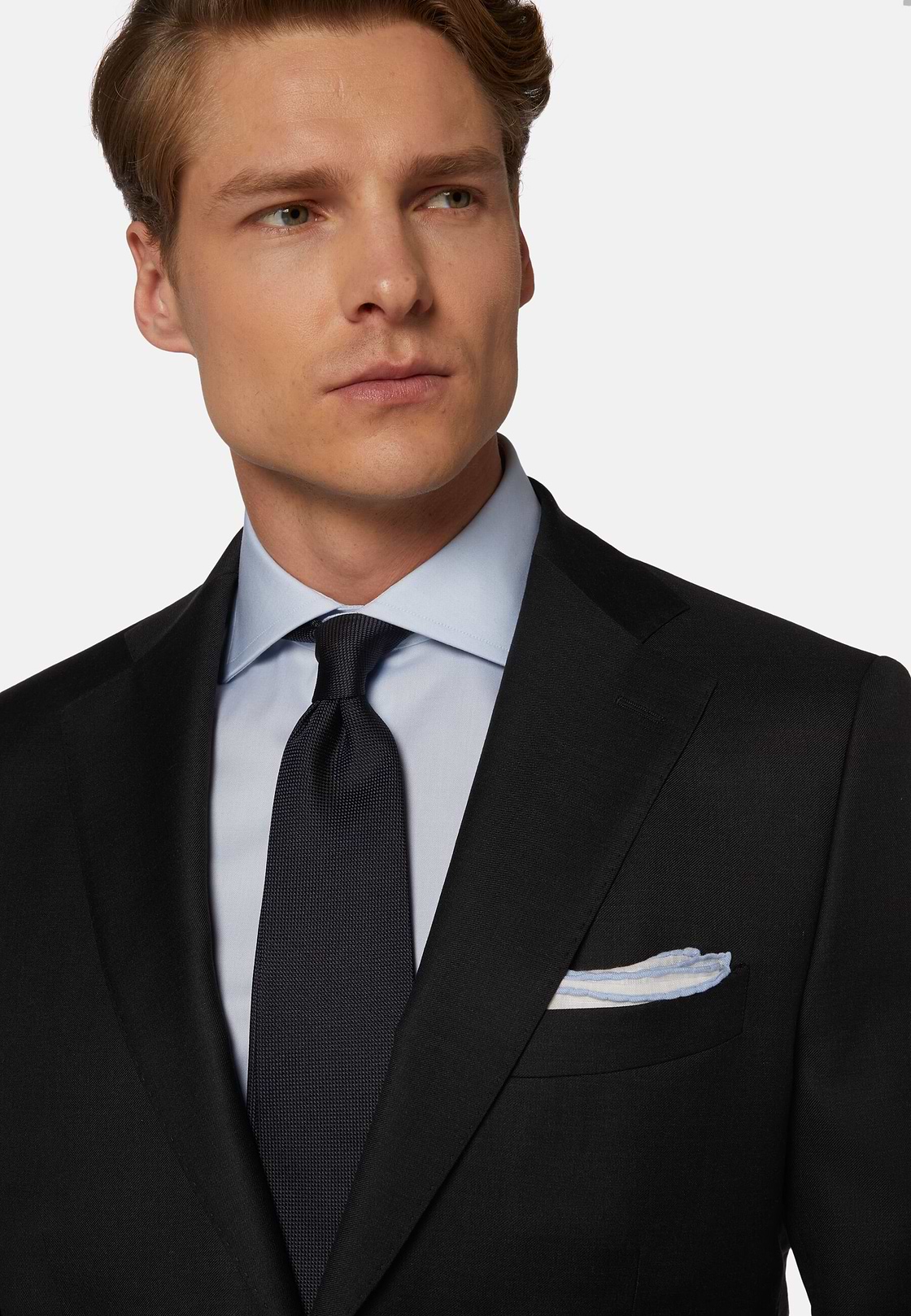 Charcoal Grey Super 130 Wool Jacket, Charcoal, hi-res