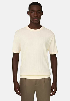 T-Shirt aus Baumwoll-Seiden-Strick