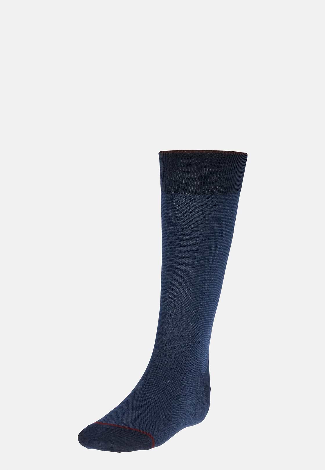 Calcetines Motivo Milrayas De Algodón Orgánico, Azul  Marino, hi-res