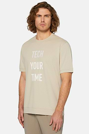 High-Performance Piqué Polo T-Shirt, Beige, hi-res