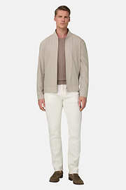 Wool Blend Bomber Jacket, Beige, thumb, 1