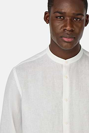 Regular Fit Linen Shirt, White, hi-res