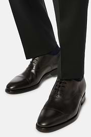 Leather Oxford Shoes, Black, hi-res