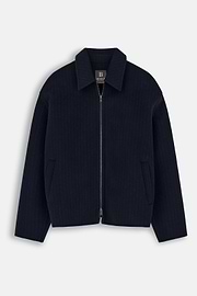 Blazer in Wool Pinstripe, Navy blue, thumb, 5