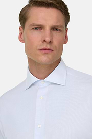Camicia A Righe In Cotone Regular Fit, Azzurro, thumb, 4
