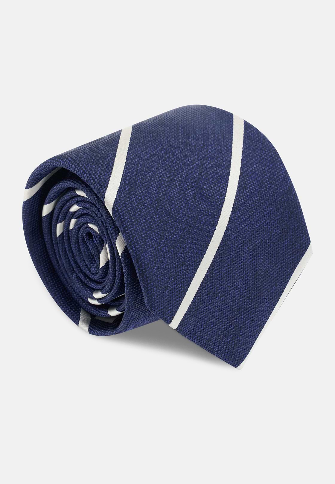 Regimental Design Silk Tie, Navy blue, hi-res, 2