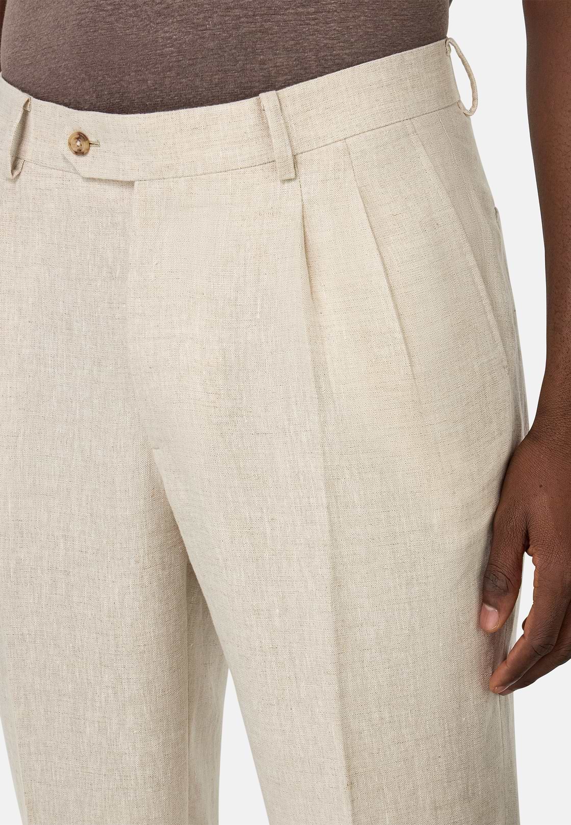 Pure Linen Suit, Beige, hi-res