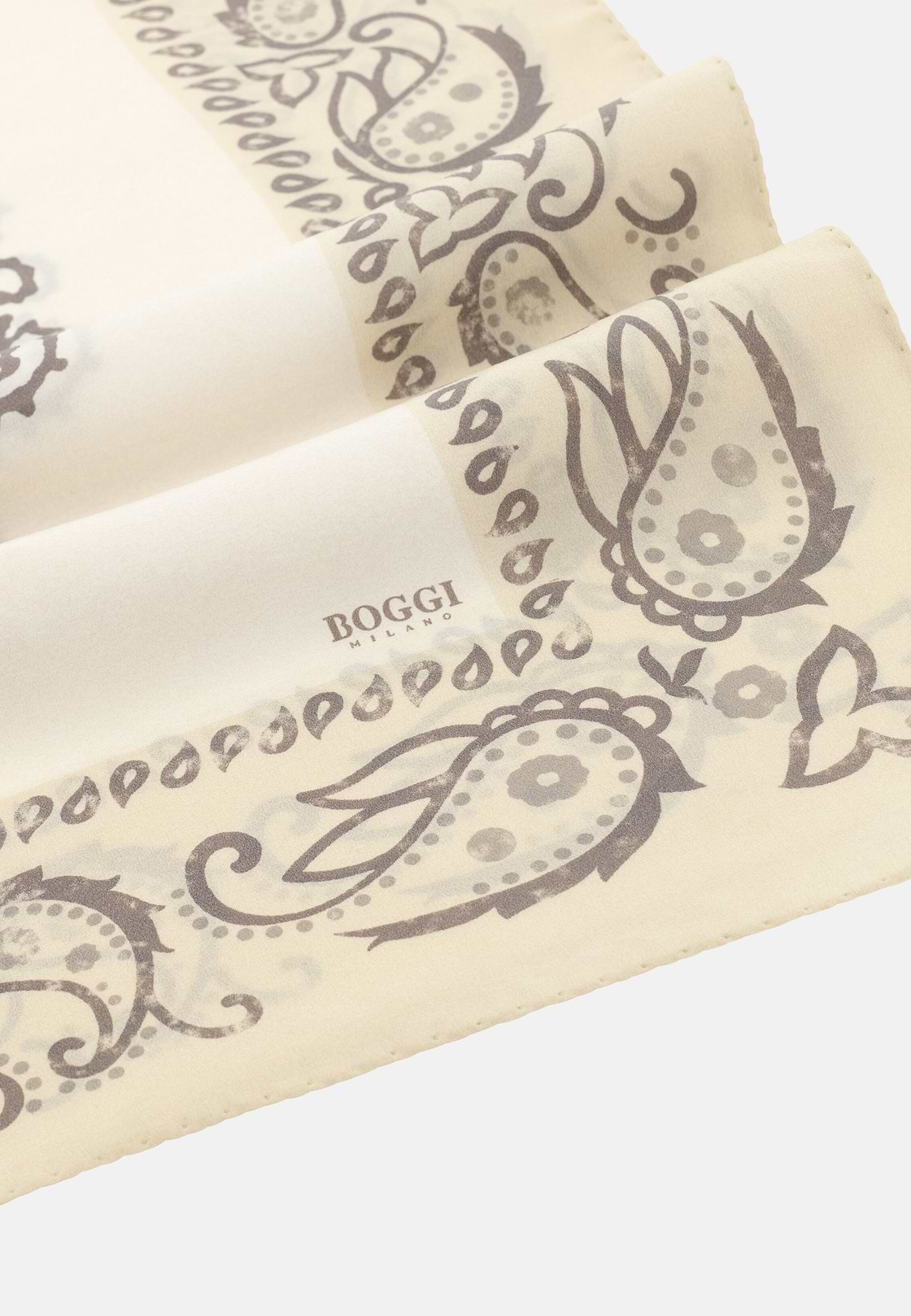 Bandana Mit Paisley-Muster Aus Seide, Creme, hi-res, 3