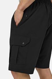 Nylon Bermuda Shorts, Black, thumb, 5
