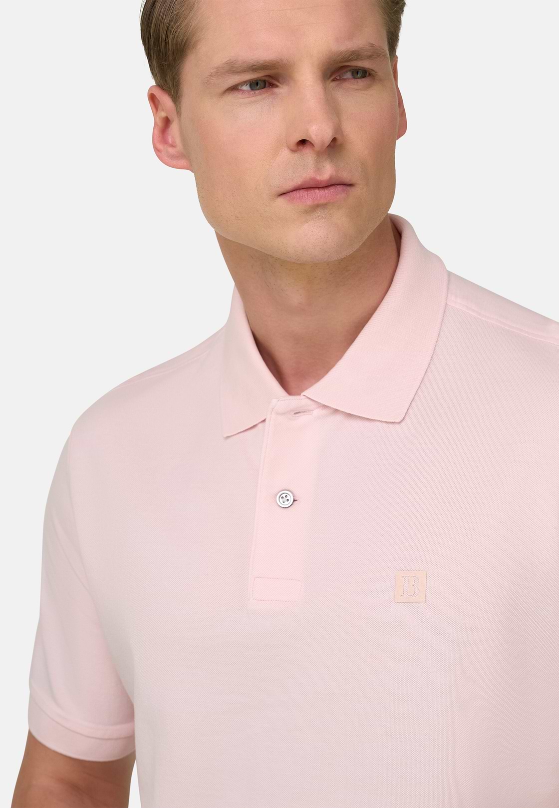 Polo In Pique Di Cotone Regular Fit, Rosa, hi-res, 4