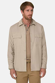 Overshirt in Corduroy Lined with Flannel, Sand, thumb, 1
