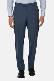 B Aria Pure Wool Trousers, Blue, thumb, 1