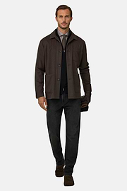 TRADE | Giacca Camicia in Cashmere, Marrone scuro, thumb, 2