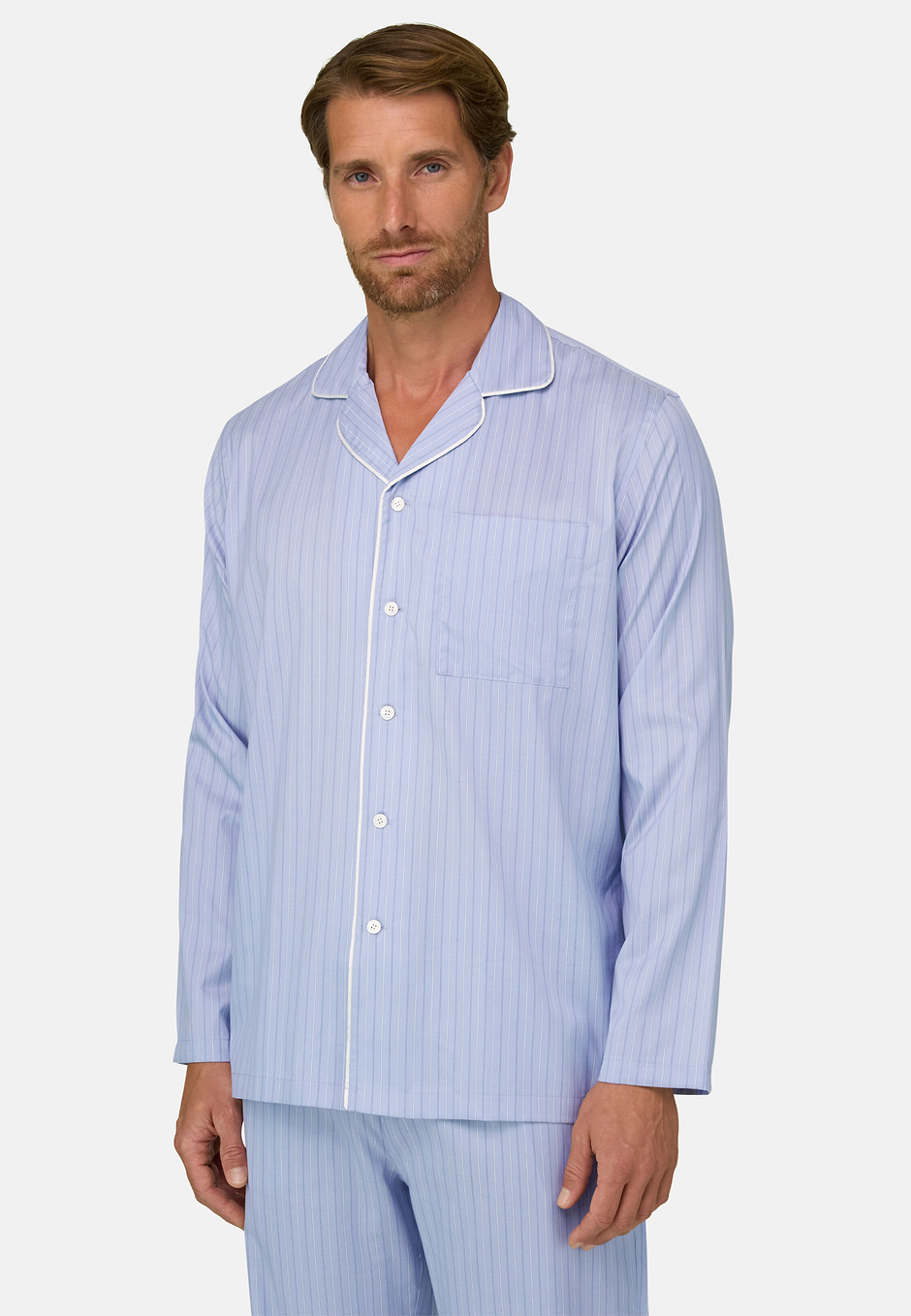 Pijama Raya Diplomática en Algodón Seda, Azul, hi-res