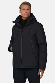 Jacket in Technical Fabric Padded, Black, thumb, 1