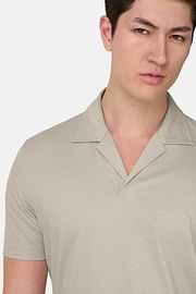 Poloshirt aus Leinenmischung, Sand, thumb, 4