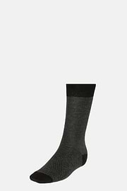 Oxford Cotton Socks In Organic Cotton, Black, hi-res