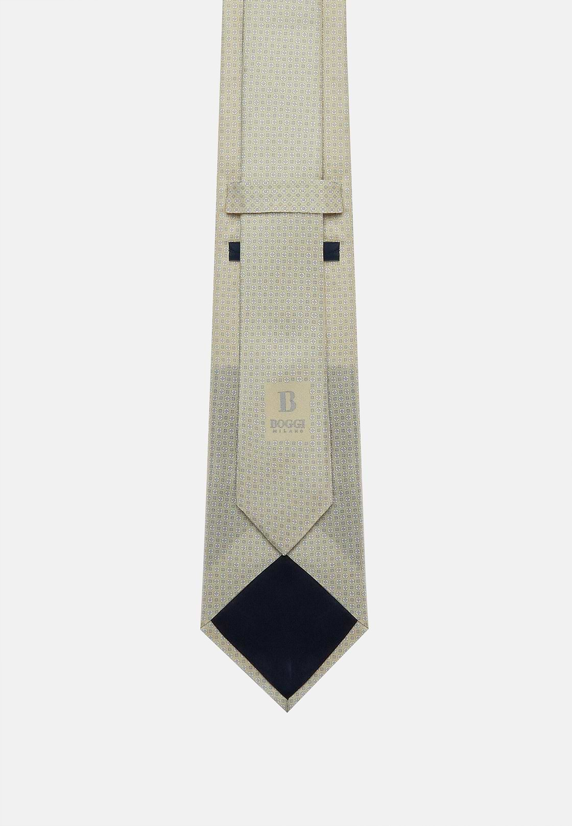 Micro Patterned Formal Silk Tie, Cream, hi-res