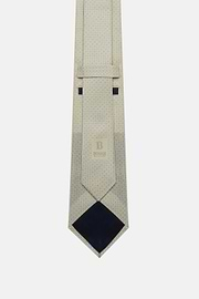 Micro Patterned Formal Silk Tie, Cream, hi-res