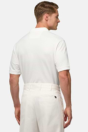 Cotton Piqué Polo Shirt, White, hi-res