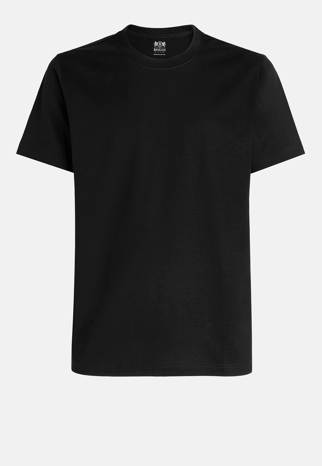 Camiseta De Punto De Algodón Pima, Negro, hi-res