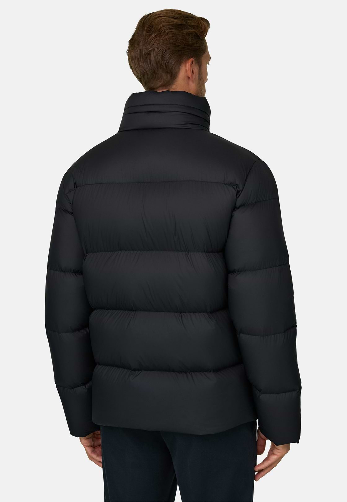 Bomber in Goose Down Technical Fabric, Black, hi-res, 4