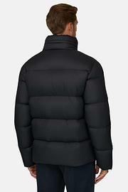 Bomber in Goose Down Technical Fabric, Black, thumb, 4