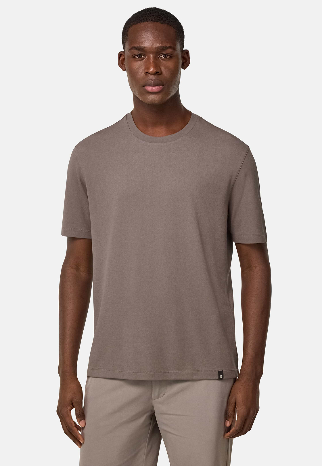 T-shirt En Piqué Performant S.Cafè®, Taupe, hi-res