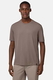 T-shirt En Piqué Performant S.Cafè®, Taupe, hi-res