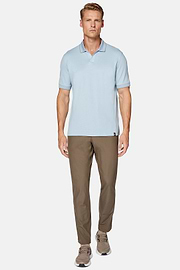 High-Performance Piqué Polo Shirt, Light Blue, hi-res