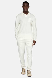 Pantalon En Coton, Blanc, hi-res