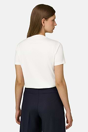 T-Shirt in Cotton Silk, White, thumb, 4