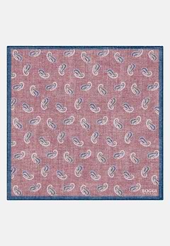Paisley Print Linen Pocket Square