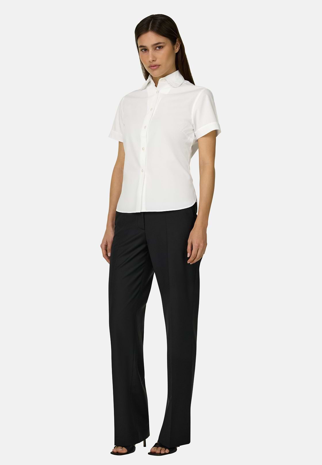 Camicia In Cotone Regular Fit, Bianco, hi-res, 2