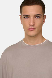 T-Shirt aus Pima-Baumwolle, Taupe, thumb, 4