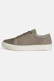 Suede Sneakers With Box Sole, TAUPE, hi-res