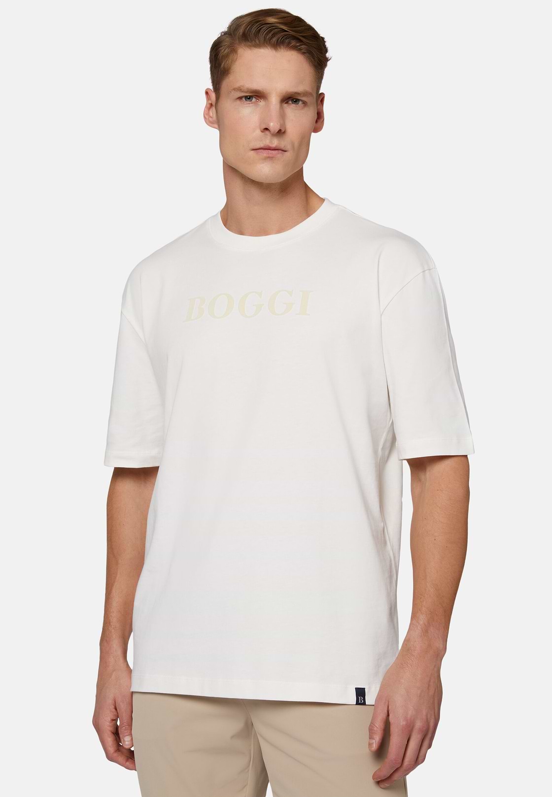 Cotton T-shirt, White, hi-res