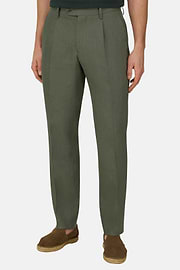 Linen Pants, Green, thumb, 2