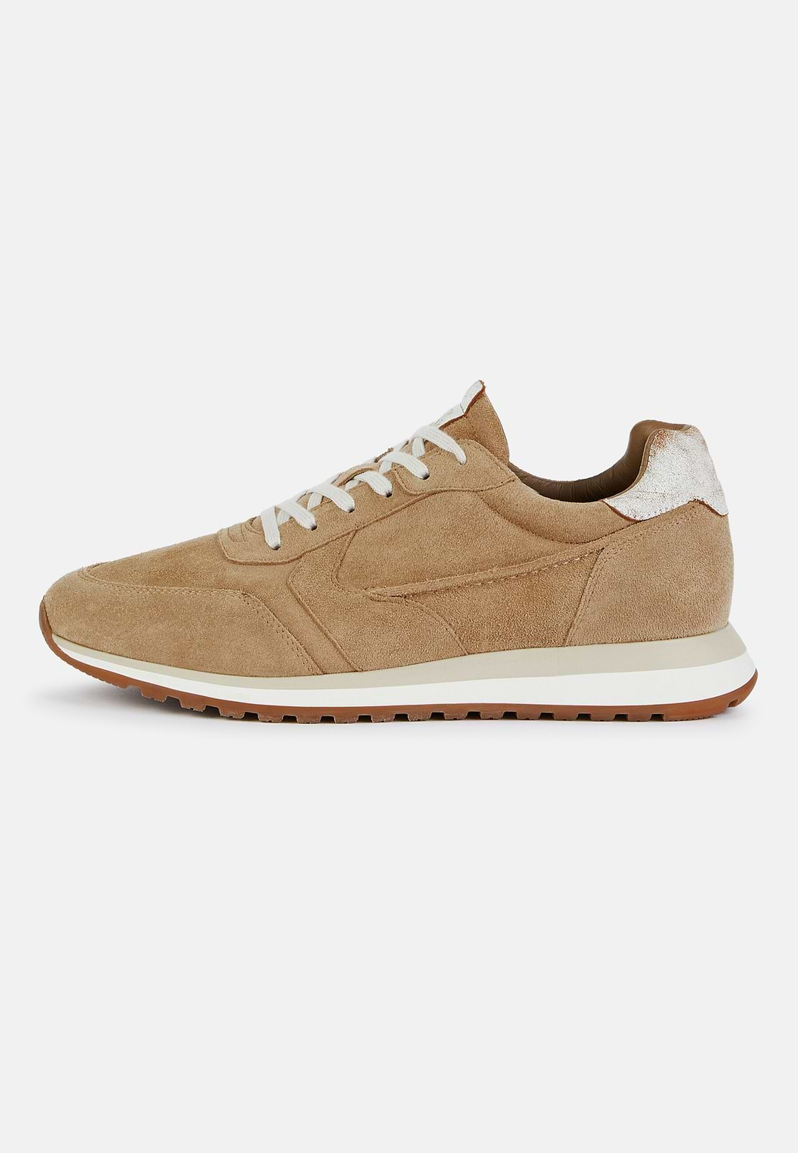 Sneakers Beiges En Daim, Beige, hi-res