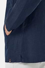 Bond Linen Shirt Jacket, Navy blue, hi-res