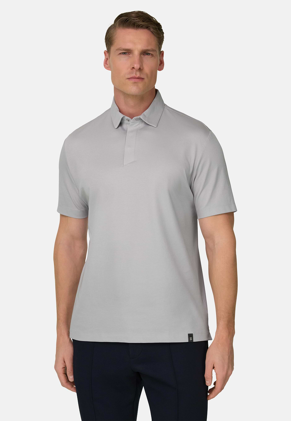 High-Performance Piqué Polo Shirt with S-Cafè® Yarn, Ice, hi-res