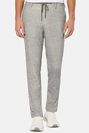 Pantalon En Nylon Extensible B Tech, gris clair, hi-res