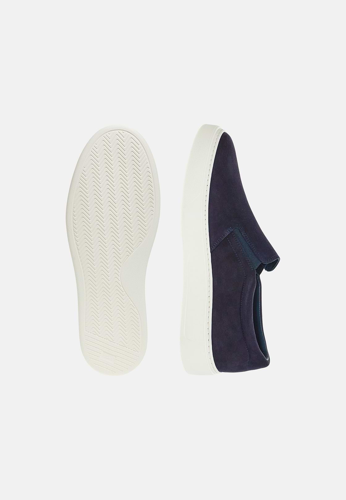 Slip-On de Ante, Azul  Marino, hi-res
