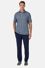 City Linen Trousers, Navy blue, hi-res
