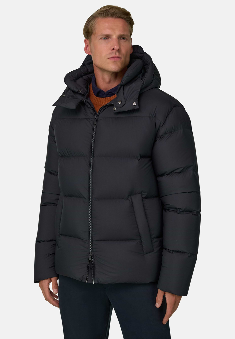 Bomberjacke aus Gänsefeder, Navy blau, hi-res