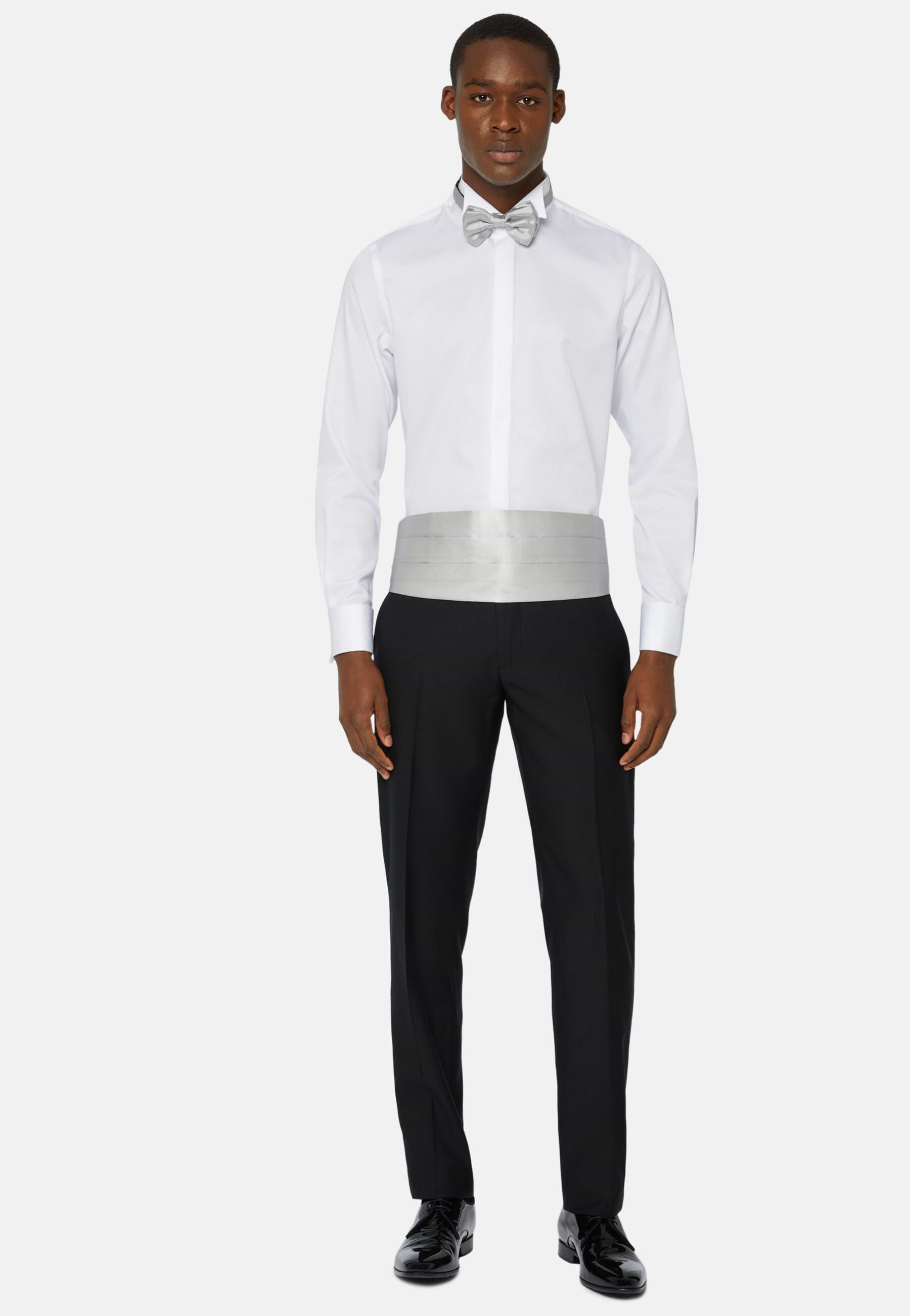 LOIJMK Camicia da uomo lucida, slim fit, in raso, a maniche lunghe, per il tempo libero, per il lavoro, in tinta unita, con risvolto, bianco, s